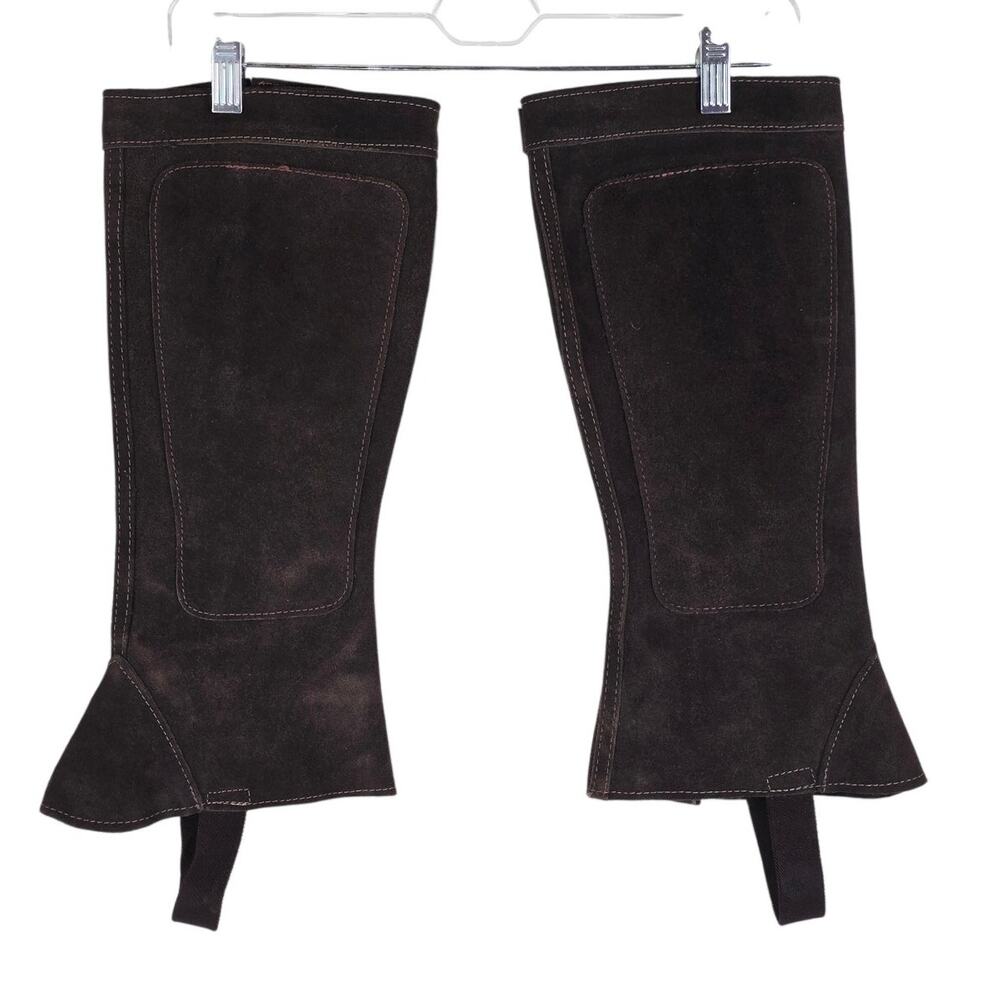 Gaiter Thick Heavy Leather Military Motorcycle Equestrian Boot Protector L